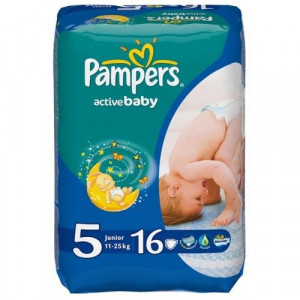 ПАМПЕРС ПОДГУЗН. АКТИВ БЕБИ ДРАЙ 5 ЮНИОР 11-18КГ №16 [PAMPERS]