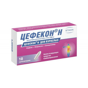 ЦЕФЕКОН Н №10 СУПП. РЕКТ. /НИЖФАРМ/ ЦЕФЕКОН Н №10 СУПП. РЕКТ. /НИЖФАРМ/