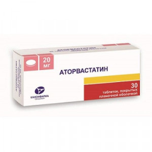 АТОРВАСТАТИН 20МГ. №30 ТАБ. П/П/О /КАНОНФАРМА/ АТОРВАСТАТИН 20МГ. №30 ТАБ. П/П/О /КАНОНФАРМА/