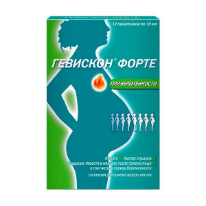 ГЕВИСКОН ФОРТЕ 10МЛ. №12 Д/БЕРЕМЕН. МЯТН. СУСП. Д/ПРИЕМА ВНУТРЬ ПАК.