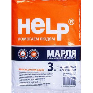 ХЕЛП МАРЛЯ МЕД. ОТРЕЗ 3МХ90СМ. ПЛ.36 №1 [HELP] /ЭВТЕКС/