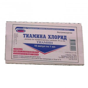 ТИАМИНА ХЛОРИД 50МГ/МЛ. 1МЛ. №10 Р-Р Д/В/М ВВЕД. АМП. (ВИТАМИН В1) /СТАТУСФАРМ/ЕРЕВАН.ФФ/