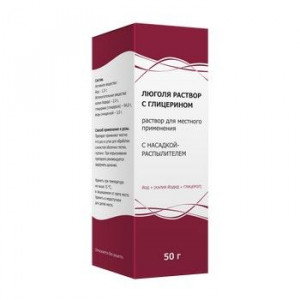 ЛЮГОЛЯ С ГЛИЦЕР. 50Г. Р-Р Д/МЕСТ.ПРИМ. ФЛ. +НАСАДКА РАСПЫЛИТЕЛЬ /ТУЛЬСКАЯ ФФ/