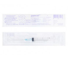 ПАСКАЛЬ ШПРИЦ 3-Х КОМП. 3МЛ. С ИГЛОЙ 23G 0,6Х30ММ. №1 [PASCAL]