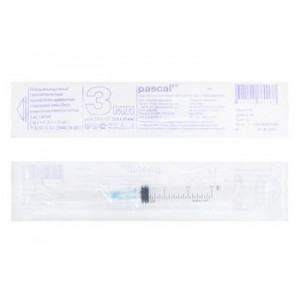 ПАСКАЛЬ ШПРИЦ 3-Х КОМП. 3МЛ. С ИГЛОЙ 23G 0,6Х30ММ. №1 [PASCAL]