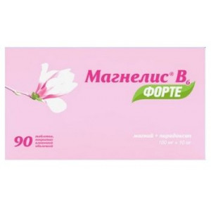 МАГНЕЛИС В6 ФОРТЕ 100МГ.+10МГ. №90 ТАБ. П/П/О
