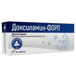 ДОКСИЛАМИН-ФОРП 15МГ. №30 ТАБ. П/П/О ДОКСИЛАМИН-ФОРП 15МГ. №30 ТАБ. П/П/О