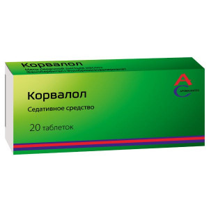 КОРВАЛОЛ №20 ТАБ. /УСОЛЬЕ-СИБИРСКИЙ ХФЗ/ КОРВАЛОЛ №20 ТАБ. /УСОЛЬЕ-СИБИРСКИЙ ХФЗ/