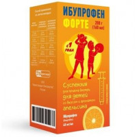 ИБУПРОФЕН ФОРТЕ 40МГ/МЛ. 160МЛ. №1 СУСП. Д/ПРИЕМА ВНУТРЬ Д/ДЕТ. АПЕЛЬСИН ФЛ. +МЕРН.ЛОЖКА/ШПРИЦ /ФАРМСТАНДАРТ/