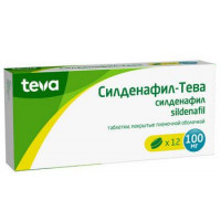 СИЛДЕНАФИЛ-ТЕВА 100МГ. №12 ТАБ. П/П/О