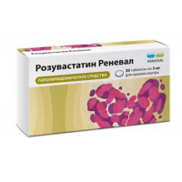 РОЗУВАСТАТИН РЕНЕВАЛ 5МГ. №30 ТАБ. П/П/О /RENEWAL/