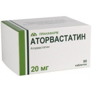 АТОРВАСТАТИН 20МГ. №90 ТАБ. П/П/О /ПРАНАФАРМ/ АТОРВАСТАТИН 20МГ. №90 ТАБ. П/П/О /ПРАНАФАРМ/