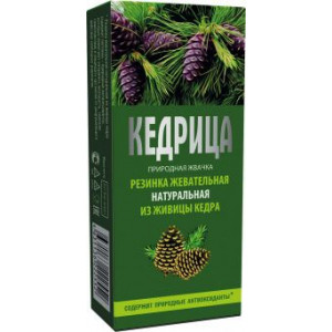 КЕДРИЦА СМОЛКА ЖЕВ.РЕЗИНКА КЕДР 0,8Г. №4 /АЛТАЙСКИЙ НЕКТАР/