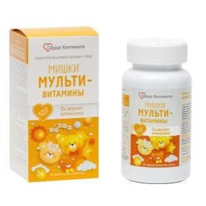 СЕРДЦЕ КОНТИНЕНТА МИШКИ МУЛЬТИВИТАМИН ВКУС АПЕЛЬСИН №30 ПАСТИЛКИ ЖЕВ. СЕРДЦЕ КОНТИНЕНТА МИШКИ МУЛЬТИВИТАМИН ВКУС АПЕЛЬСИН №30 ПАСТИЛКИ ЖЕВ.